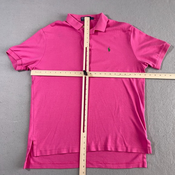 Polo Ralph Lauren Polo Shirt Men Large Pink Short Sleeve Classic Fit Preppy - Picture 3 of 8